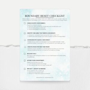 Download Thumbnail - Boundary Reset Checklist