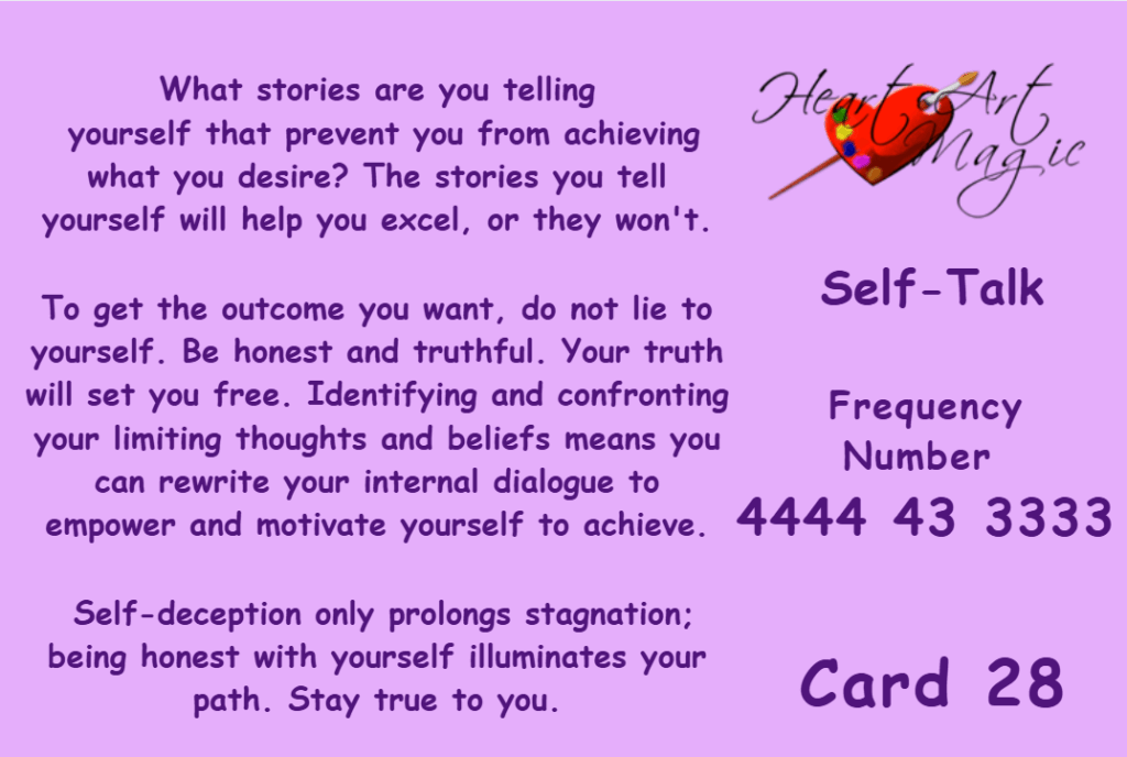 Self Talk Card Message