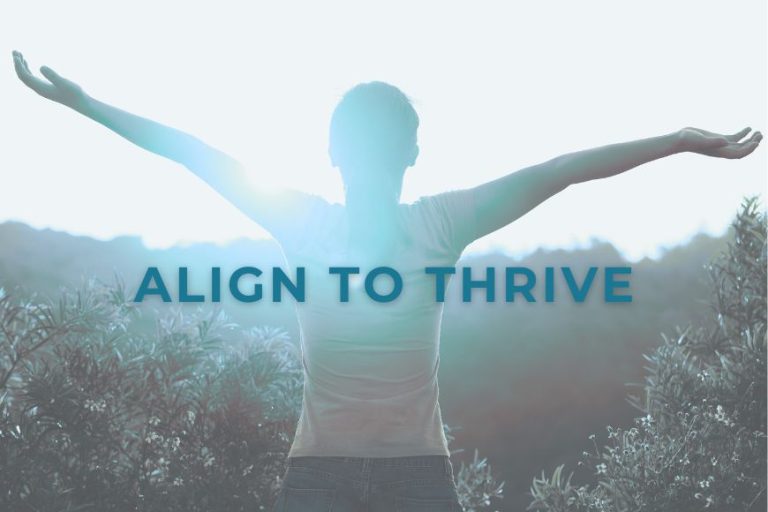 Align to Thrive Woman Standing with hand outstretched